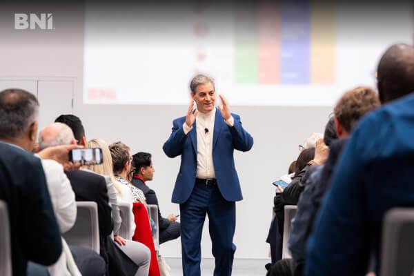 Franchise owner conducting session on business Networking 